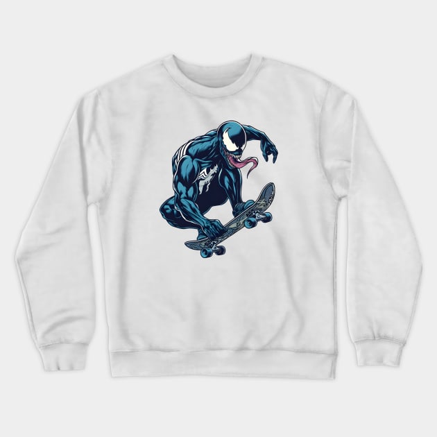 Unleash the Edge: Captivating Anti-Hero Skateboard Art Prints for a Modern and Rebellious Ride! Crewneck Sweatshirt by insaneLEDP